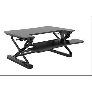 lot 93 image: Hanover Black Modern  Contemporary 35 Wide Adjustable Height Sit - Stand Lifting Desk - New in Box