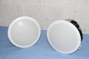 lot 110 image: PAIR of SoundTube CM500i 2-Way Blind-Mount In-Ceiling 5.25 Round Coaxial Ceiling Speakers