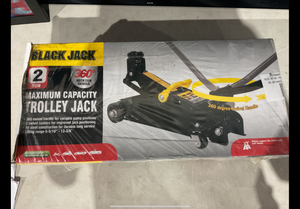 lot 341 image: Black Jack 2 Ton Trolley Jack with 360 Rotation Handle Black, T82016W
