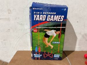 lot 223 image: 3-In-1 Outdoor Yard Games, Multigame Set for All Ages, 70-Inch Height, by MinnARK Sports