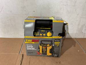 lot 236 image: 800 Peak Amp Jump Starter w 120 PSI Compressor, pivoting LED light, 3X USB ports