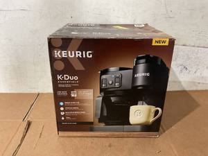 lot 245 image: Keurig K-Duo Essentials, Hot & Iced Single-Serve K-Cup Pod Coffee Maker & Carafe, Black