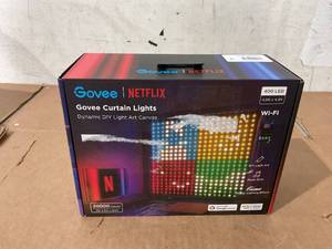 lot 284 image: Govee Netflix RGBIC Indoor Curtain Lights 4.92x4.92ft with 400 LED Lead