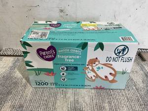lot 171 image: Parents Choice Fragrance-Free Baby Wipes, 1200 Count