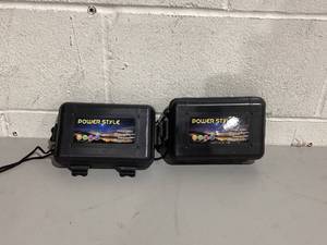 lot 410 image: LOT OF 2 Power Style Rechargable Flashlights with Case