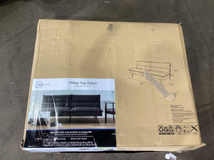 lot 504 image: Mainstays Pillow Top Futon with 71.25in. x 33.46in. x 31.49in, Charcoal