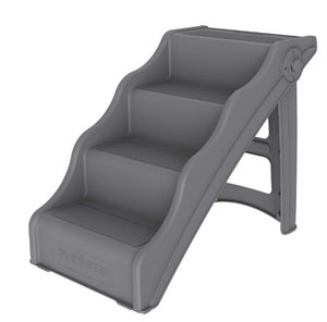 lot 551 image: Tail Waggers Dog Stairs Flexi-Step, Foldable Dog Steps with 4-Step Design and Non-Slip Treads