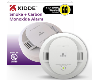 lot 559 image: Kidde Smoke & Carbon Monoxide Detector, AA Battery Powered, LED Warning Light Indicators