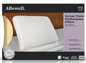lot 560 image: Allswell Serene Foam Performance StandardQueen Bed Pillow with Cover