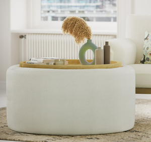 lot 562 image: Beautiful Drew Stowaway Coffee Table with Storage by Drew Barrymore, Cream