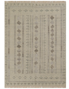 lot 572 image: Momeni Bristol Wool and Cotton Hand Woven Traditional Indoor Area Rug, Ivory, 8 X 10