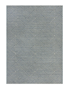 lot 575 image: Better Homes & Gardens Woven Geo 5 x 7 Outdoor Rug - PolypropylenePolyester - Blue