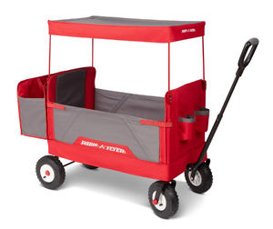 lot 52 image: Radio Flyer, 3-in-1 All-Terrain EZ Fold Wagon with Canopy