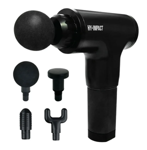 lot 126 image: HY-IMPACT Deep Tissue Cordless Muscle Massager with Four Interchangeable Massaging Heads
