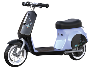 lot 179 image: Razor Pocket Mod Petite - Purple, 12V Miniature Euro-Style Electric Scooter, up to 8 mph, for Ages 7