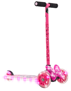 lot 191 image: Huffy Disney Minnie Mouse Toddler Scooter, 3-Wheel Design, Ages 3, Lights