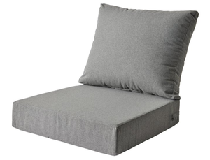 lot 198 image: 2PCS Better Homes & Gardens Grey Outdoor 24 x 24 Deep Seat Cushion Set