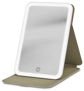 lot 314 image: iHome Travel Mirror with Light and Adjustable Stand, Rechargeable Battery