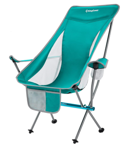 lot 346 image: KingCamp High Back Camping Chairs Extra Wide Lightweight Folding Chair