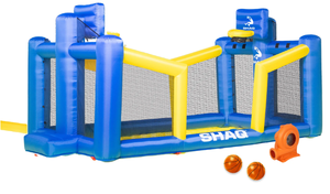 lot 359 image: Shaq 14 Constant Air Inflatable Basketball Court with Sprinkler and Pump for ages 3-8yrs