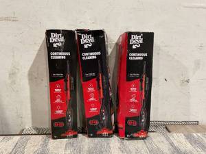lot 186 image: LOT OF 3 Dirt Devil 3-in-1 Lightweight Corded Upright and Handheld Multi-Surface Vacuum EV1426CS