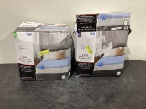 lot 568 image: Mainstays 2 Memory Foam Mattress Topper, King & Mainstays 2 Memory Foam Mattress Topper, Queen