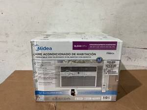 lot 10 image: Midea 12,000 BTU 115V Smart Window Air Conditioner with Remote, up to 550 Sq. ft