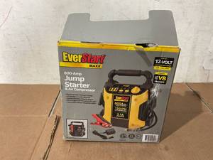 lot 626 image: EverStart Maxx 800 Peak Amp Jump Starter w 120 PSI Compressor, pivoting LED light, 3X USB ports