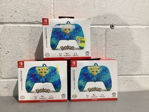 lot 675 image: LOT OF 3 Enhanced Wired Controllers for Nintendo Switch
