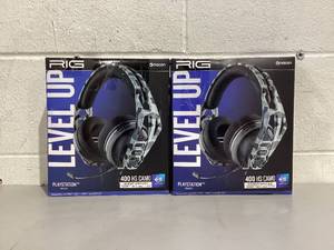 lot 686 image: LOT OF 2 RIG 400HS Camo Stereo Gaming Headsets  for Playstation 4
