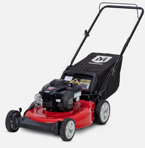 lot 12 image: Yard Machines 21 Walk behind Push Lawn Mower with 140Cc Briggs & Stratton Gas Powered Engine