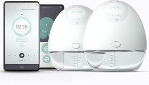 lot 63 image: 2PCS Elvie Breast Pump - Double, Wearable Breast Pump with App