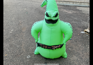 lot 649 image: Disney 5 Inflatable Nightmare Before Christmas Boogie Oogie Halloween Gemmy Yard Air Blown Decoration