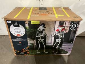 lot 31 image: Members Mark Musical Halloween Skeletons, Set of 2