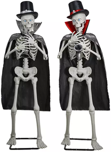 lot 30 image: Members Mark Musical Halloween Skeletons, Set of 2
