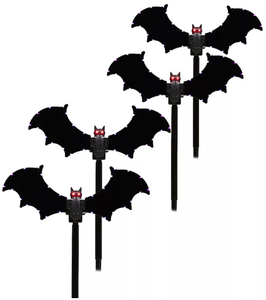 lot 80 image: LOT OF 3 Members Mark Pre-Lit Animated Bat Pathway LED Lights, Set of 4
