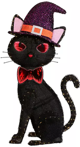 lot 88 image: Members Mark 5 Pre-Lit LED Infinity Mirror Black Cat Pal