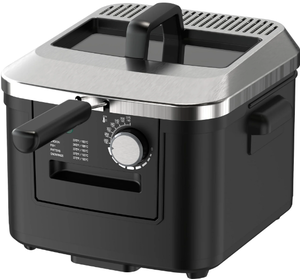lot 210 image: Mainstays 4L Deep Fryer, Stainless Steel Lid, Electric, Model MS8400778514-2