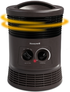 lot 215 image: Honeywell 360° Surround Fan Forced Heater, Black, HHF360V