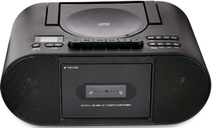 lot 218 image: Onn. Portable CDCassette Boombox with Bluetooth Wireless Technology, Black