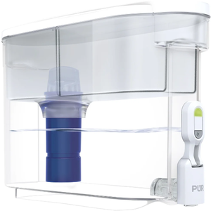 lot 226 image: PUR 30-Cup Water Filter Dispenser System, W 15.3 x H 10.1 x L 5.3, WhiteBlue, DS1810ZA