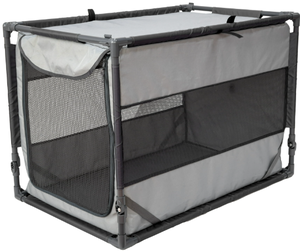 lot 244 image: SportPet Designs, Dog Kennels, and Crates, Portable Folding Pet Kennel, Gray, Large
