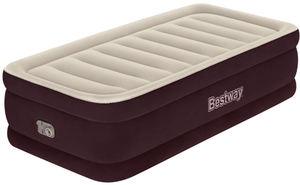 lot 272 image: Bestway Maroon Tritech Airbed Twin 20 with built-in AC pump