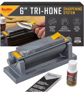 lot 276 image: Smiths TRI6 Arkansas Tri-Hone Stone Sharpening System