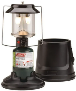 lot 279 image: Coleman Quick-Pack 1000 Lumens 2-Mantle Propane Lantern with Carry Case, Black