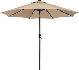 lot 416 image: Yaheetech 9FT Solar Powered Patio Umbrella