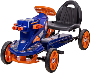 lot 423 image: Nerf Pedal Cart with Attached Dual Blaster, for Boys and Girls, Ages 6 and up. Darts Included.