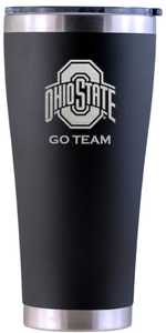 lot 462 image: Ohio State Buckeyes Personalized 30oz. Laser Etched Black Tumbler