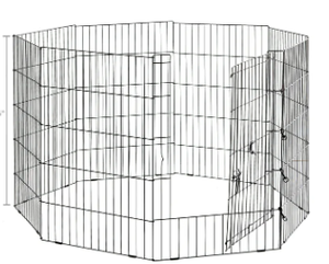 lot 467 image: Vibrant Life 8-Panel Customizable Pet Exercise Playpen with Door, 36 in, for Dogs Up to 70 lbs