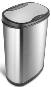 lot 488 image: Nine Stars 13.2 Gallon Trash Can, Motion Sensor Kitchen Trash Can, Stainless Steel